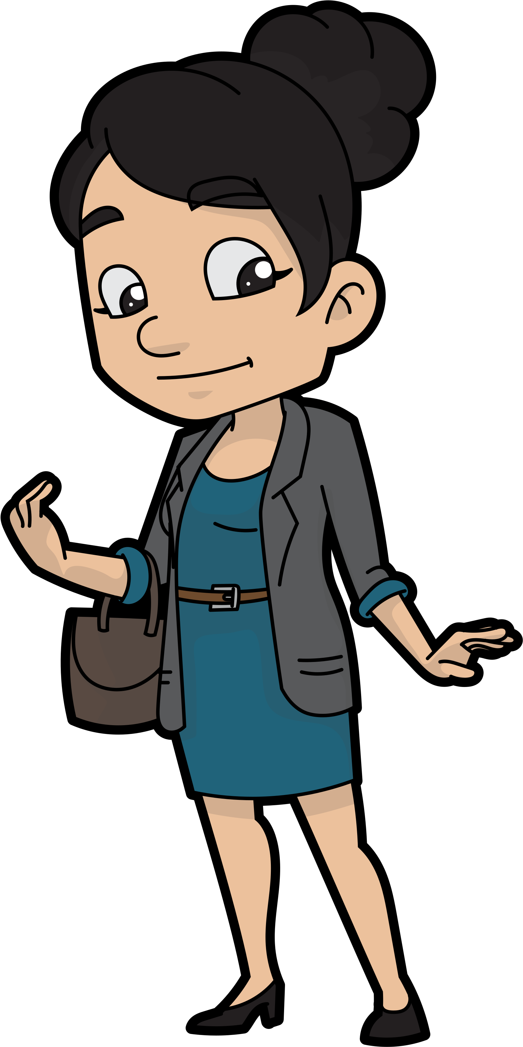 Professional Woman Cartoon Character PNG image