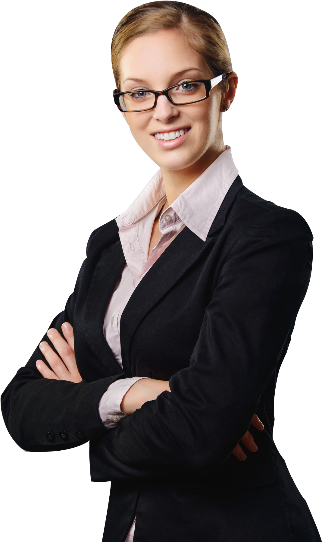 Professional Woman Confident Pose PNG image