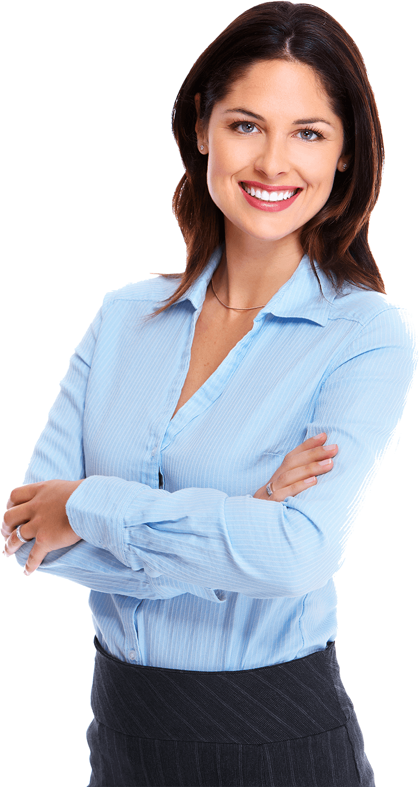 Professional Woman Confident Pose PNG image