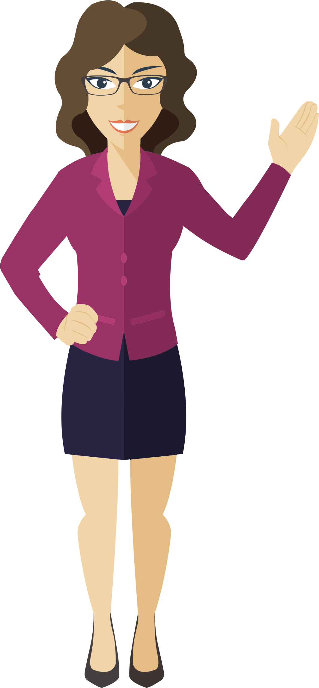 Professional Woman Greeting PNG image