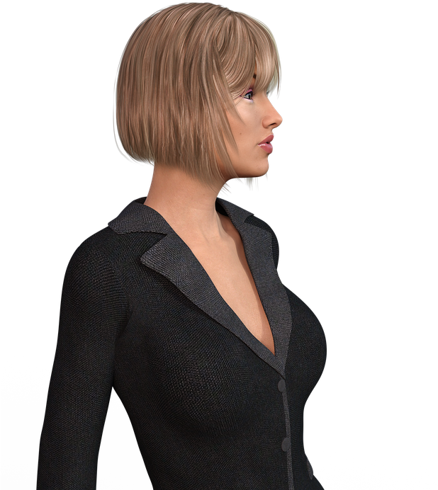 Professional Woman Profile View PNG image