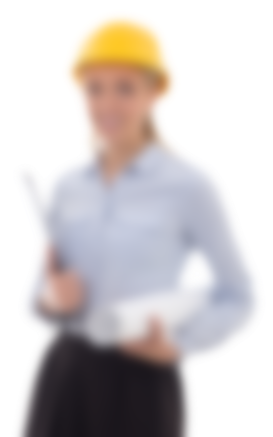 Professional Womanin Hard Hat PNG image