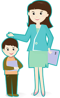 Professional Womanwith Child Illustration PNG image