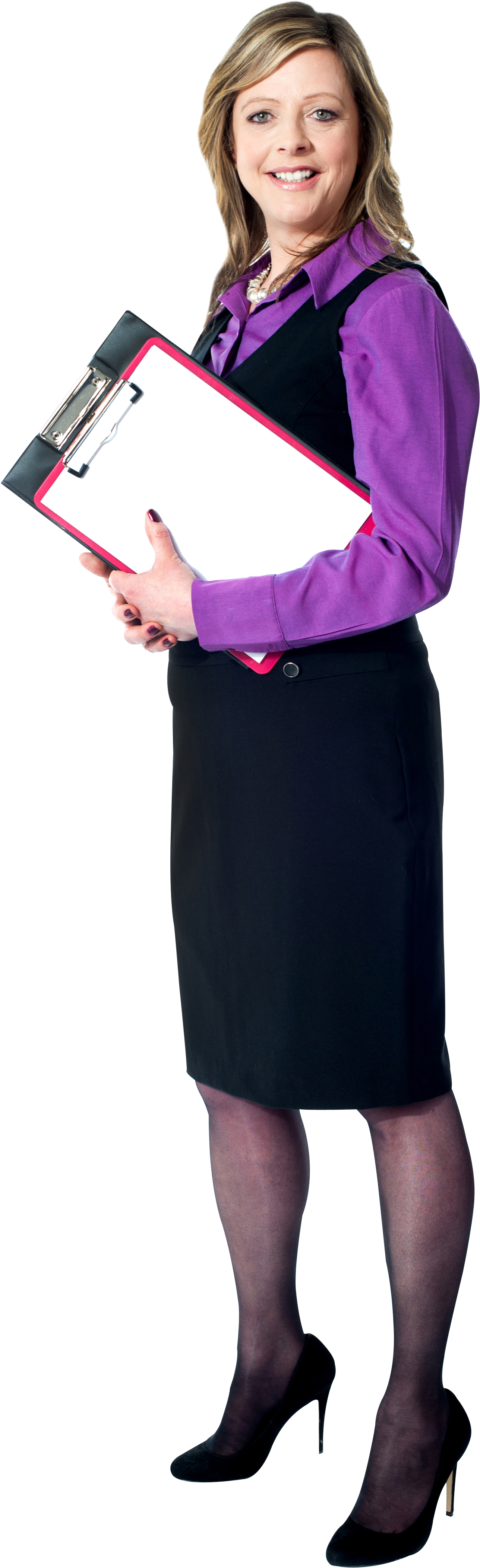 Professional Womanwith Clipboard PNG image