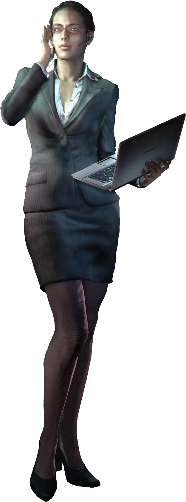 Professional Womanwith Laptop PNG image