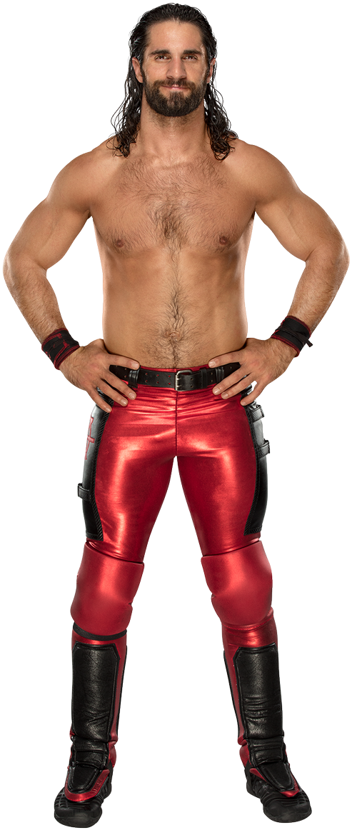 Professional Wrestlerin Red Attire PNG image