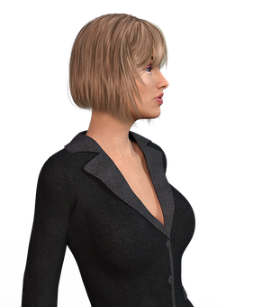 Profileof3 D Rendered Woman PNG image