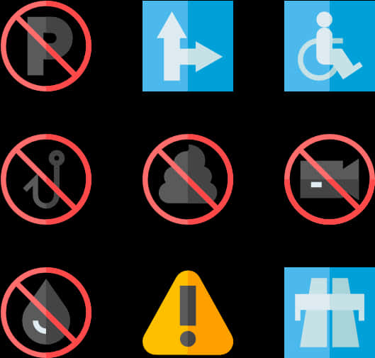 Prohibited_and_ Allowed_ Signs_ Collection PNG image