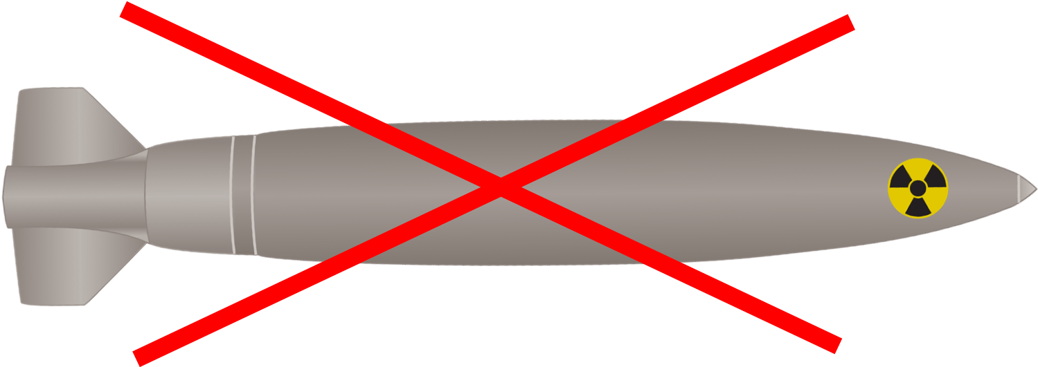 Prohibited Nuclear Weapon Graphic PNG image