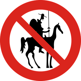 Prohibition Sign Redand Black PNG image