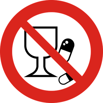 Prohibition Sign Redand Black PNG image