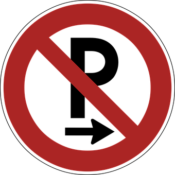 Prohibition Sign Redand Black PNG image