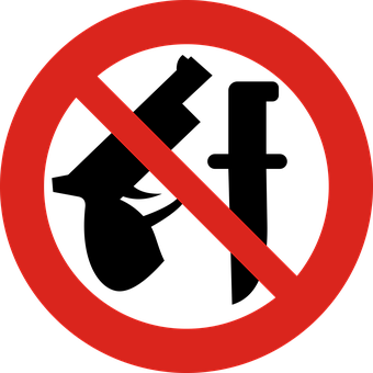 Prohibition Sign Redand Black PNG image