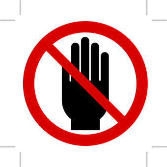 Prohibition Sign Redon Black PNG image