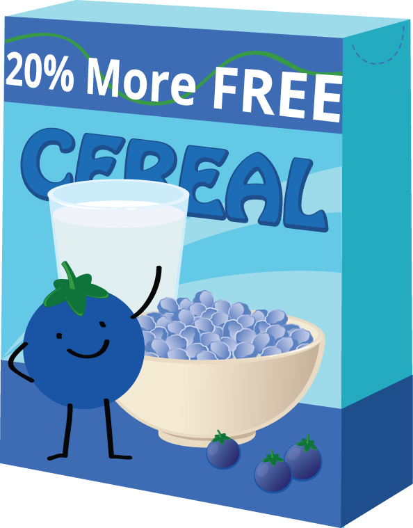 Promotional Cereal Box Design PNG image