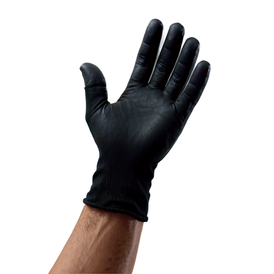 Protective Black Safety Gloves Png 06282024 PNG image