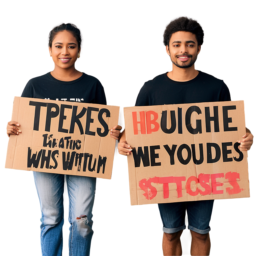 Protest Slogan Picket Sign Png Ocr78 PNG image