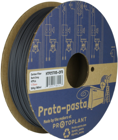 Proto Pasta Carbon Fiber Filament Spool PNG image