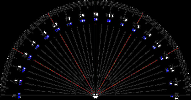 Protractor Degree Measurement Tool PNG image