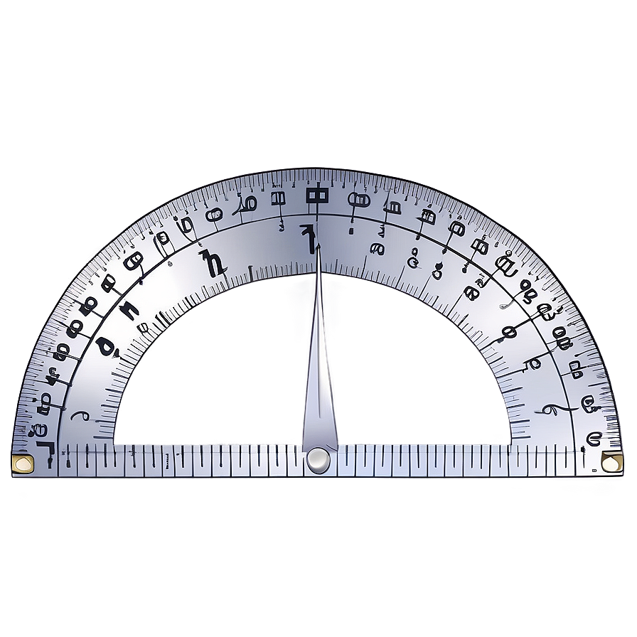 Protractor With Degree Measurements Png 05252024 PNG image