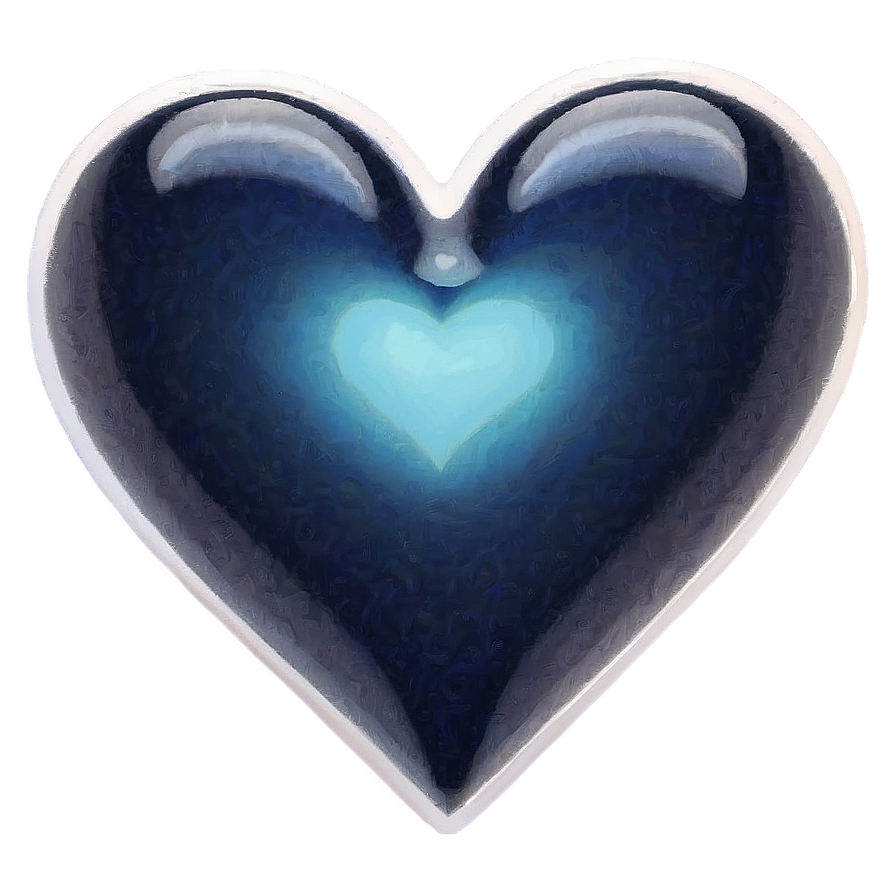 Prussian Blue Heart Emoji Png Pph PNG image