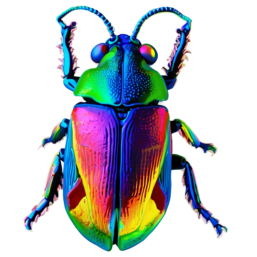 Psychedelic Beetle Visual Png Fgw9 PNG image