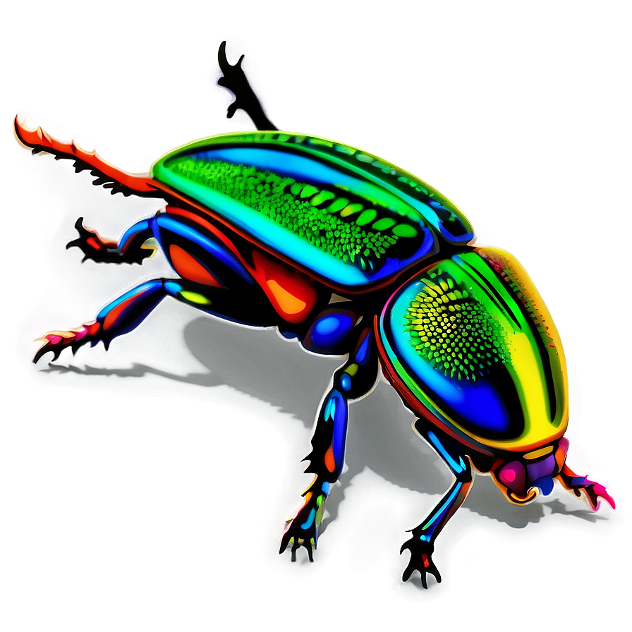 Psychedelic Beetle Visual Png Lle PNG image