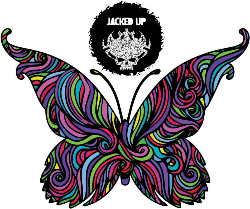 Psychedelic Butterfly Artwork PNG image