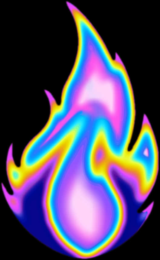 Psychedelic Flame Art PNG image