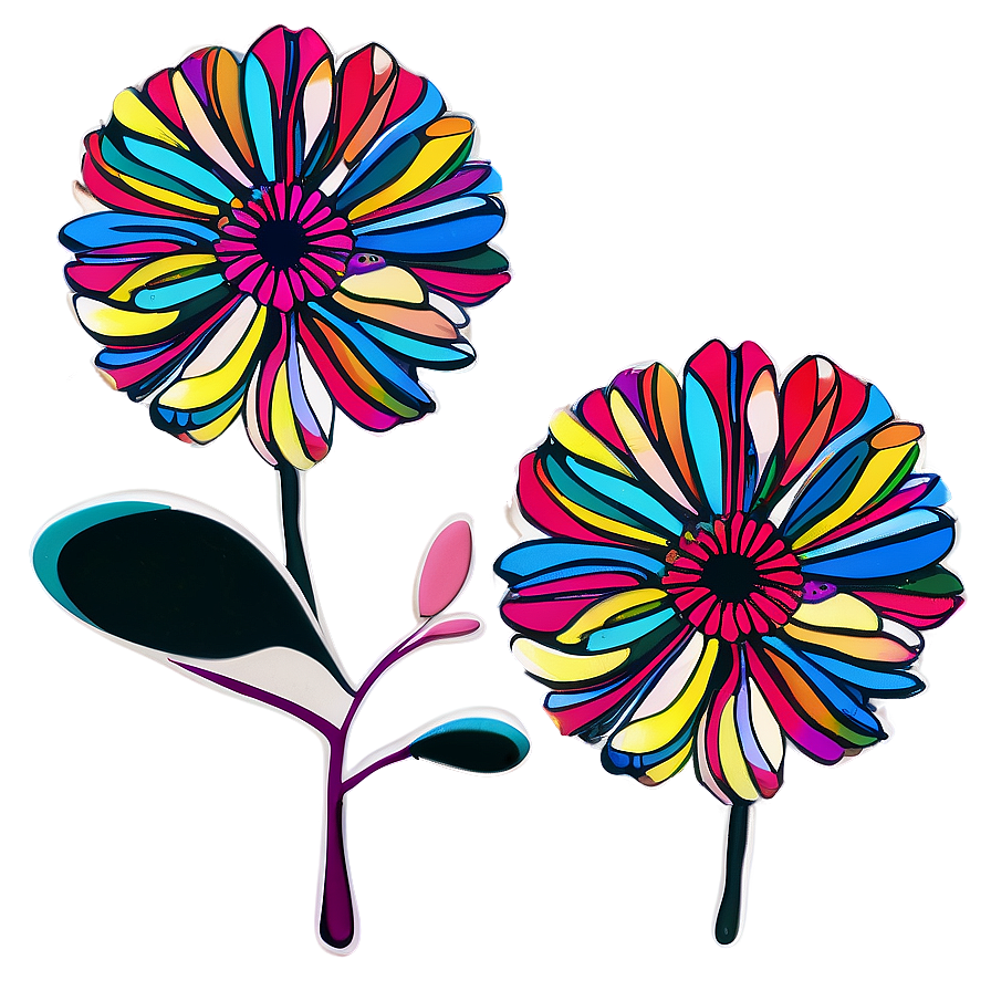 Psychedelic Flower Doodle Png 44 PNG image