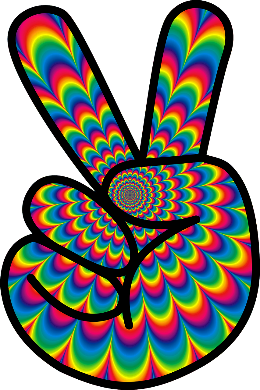 Psychedelic Flower Patterns PNG image