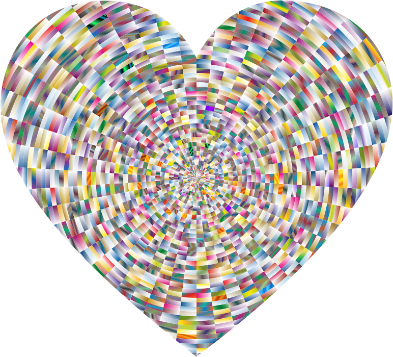 Psychedelic Heart Vortex PNG image