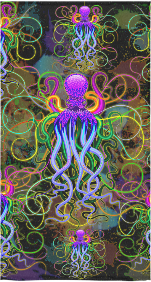 Psychedelic_ Jellyfish_ Artwork PNG image