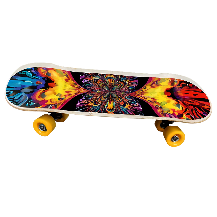 Psychedelic Skateboard Deck Artwork Png 06282024 PNG image