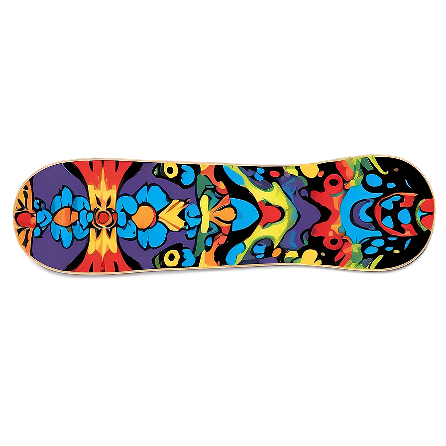 Psychedelic Skateboard Deck Artwork Png 06282024 PNG image