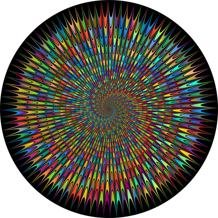 Psychedelic Spiral Art PNG image