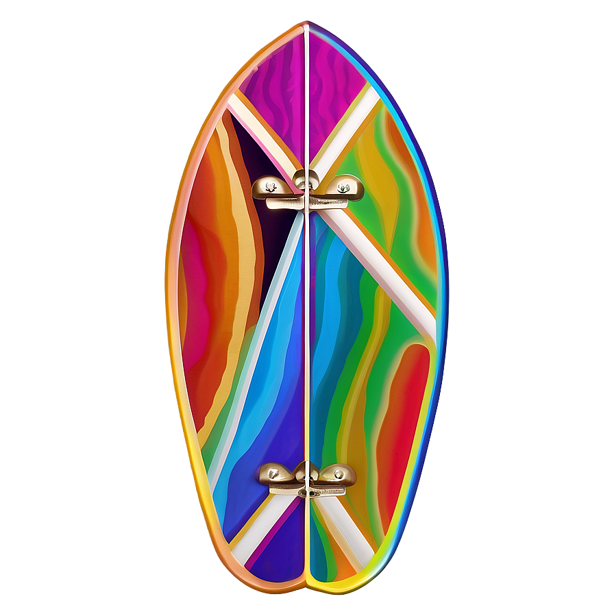 Psychedelic Surfboard Pattern Png 05242024 PNG image