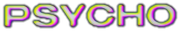 Psycho Colorful Text Effect PNG image