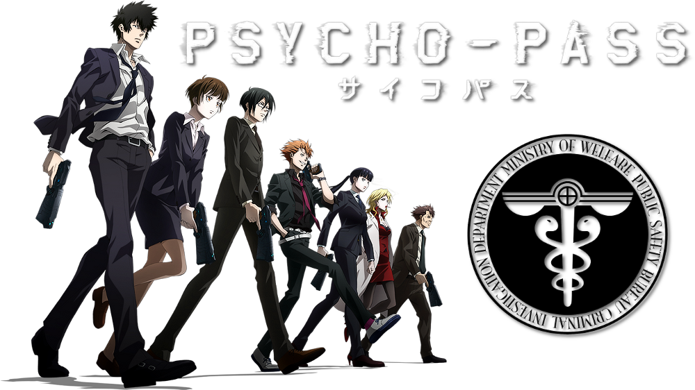 Psycho Pass Anime Characters Walking PNG image