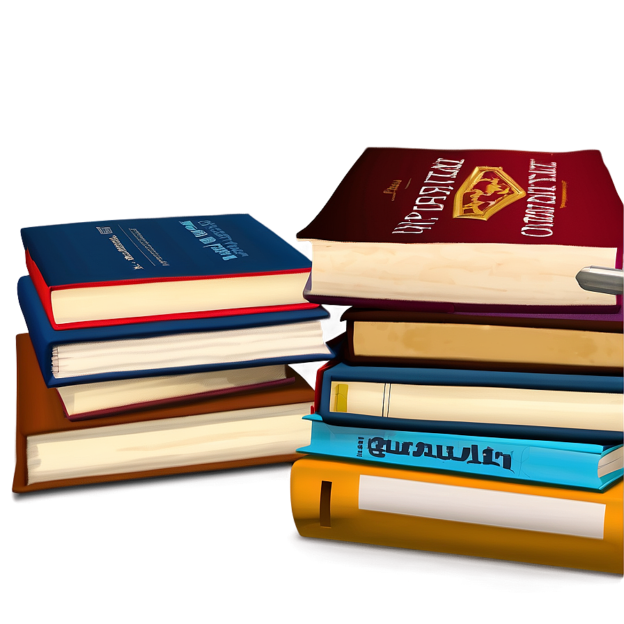 Psychology Books Pile Png Uks54 PNG image