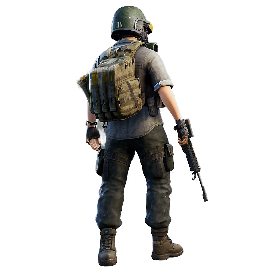 Pubg Character In Ghillie Suit Png 06262024 PNG image