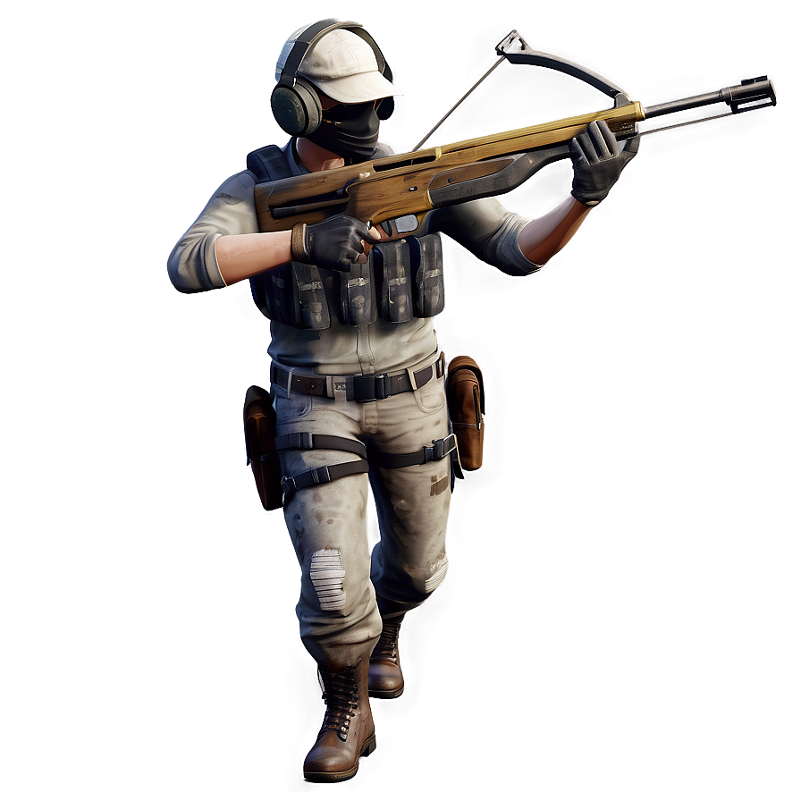 Pubg Character With Crossbow Png Uhj94 PNG image