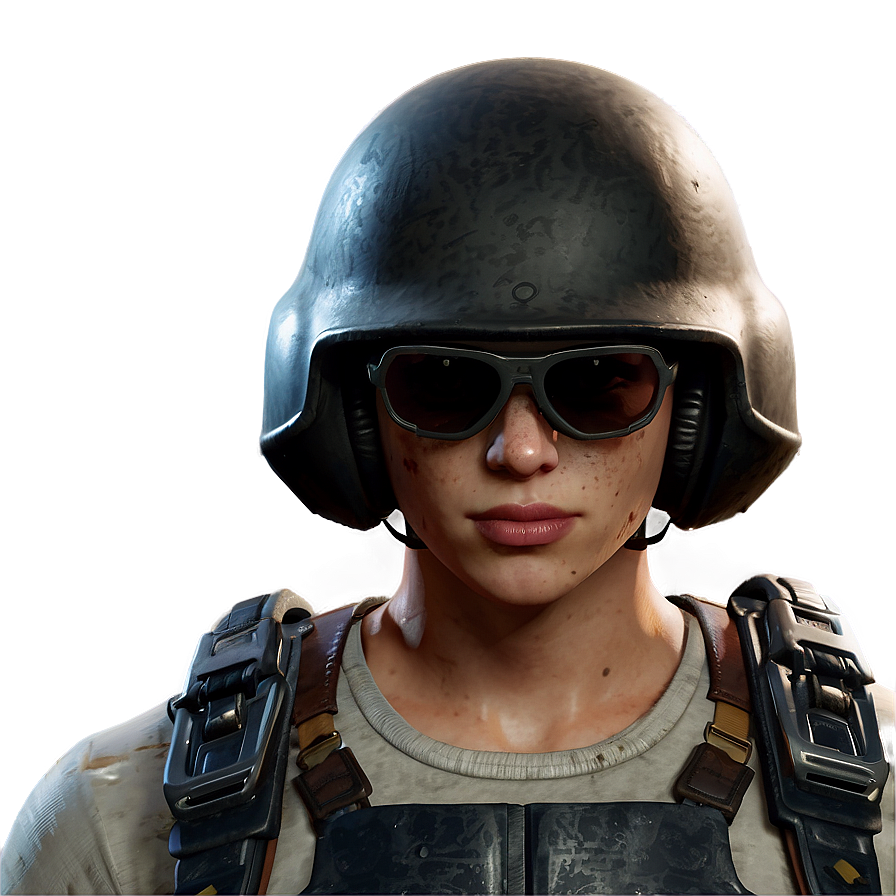 Pubg Character With Level 3 Helmet Png Kjh PNG image