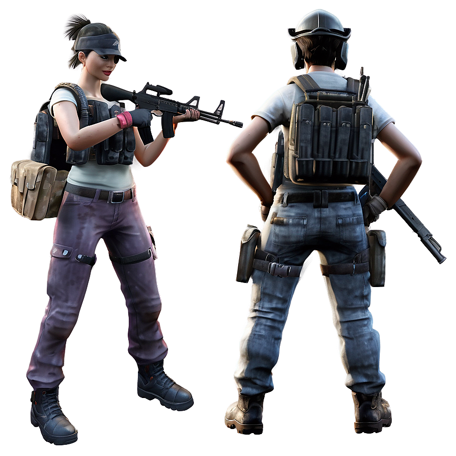 Pubg Character With Pan Png Vsm15 PNG image