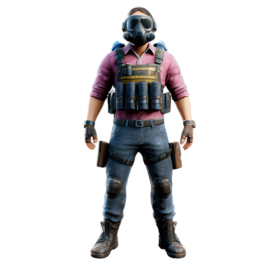 Pubg Character With Smoke Grenade Png Ycy PNG image