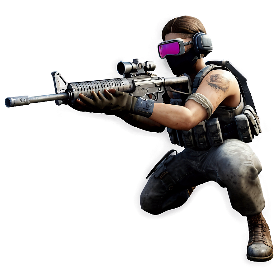 Pubg Warrior With Gun Png 06262024 PNG image