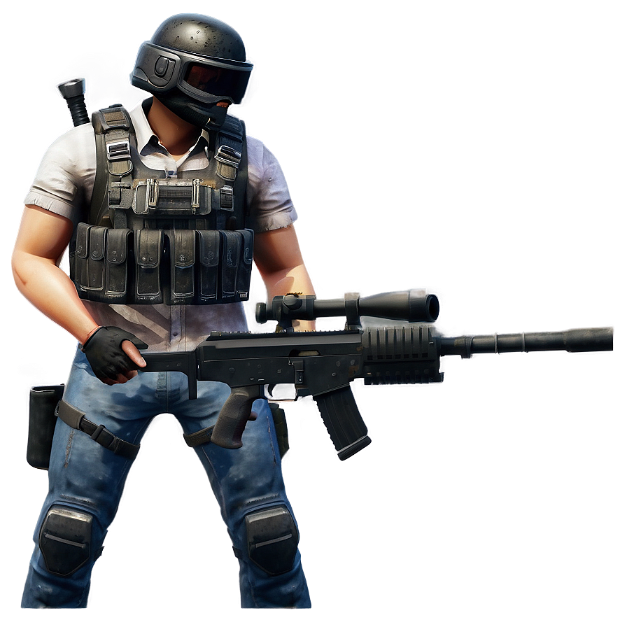 Pubg Warrior With Gun Png 78 PNG image