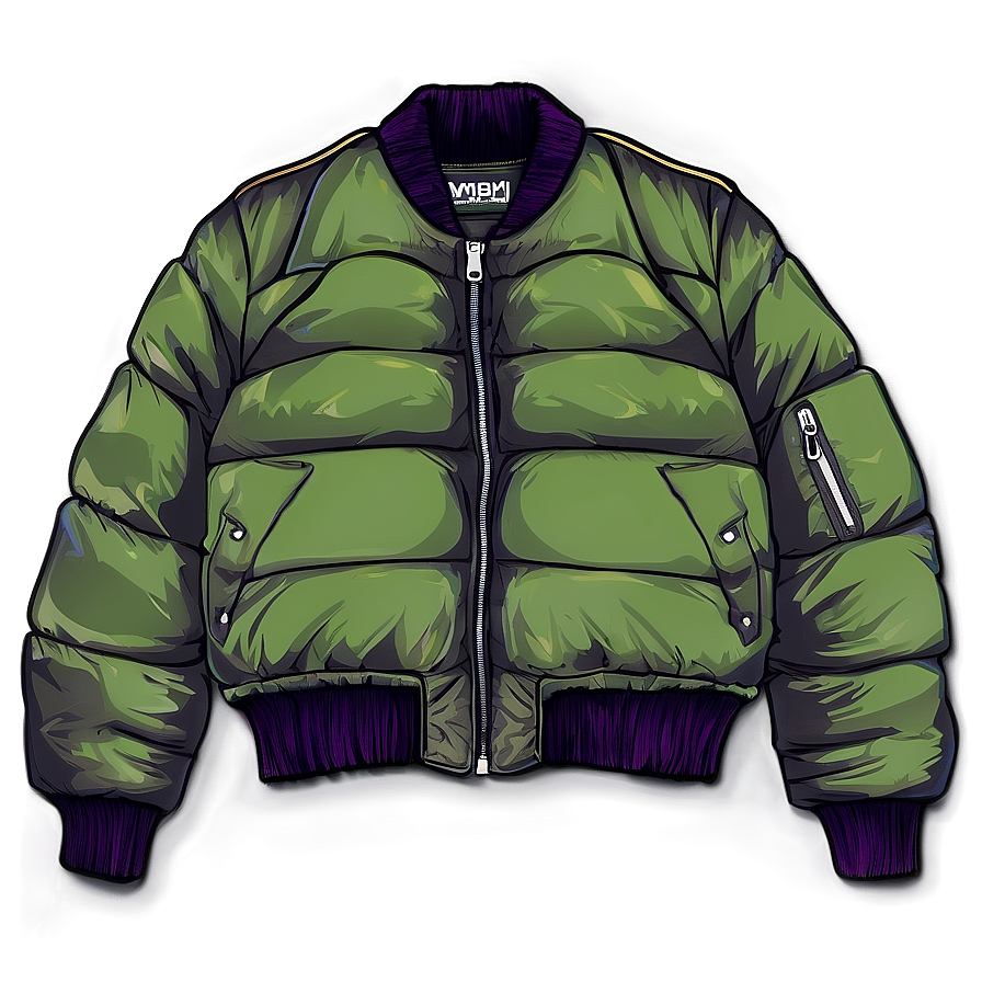 Puffer Style Bomber Jacket Png Naw PNG image