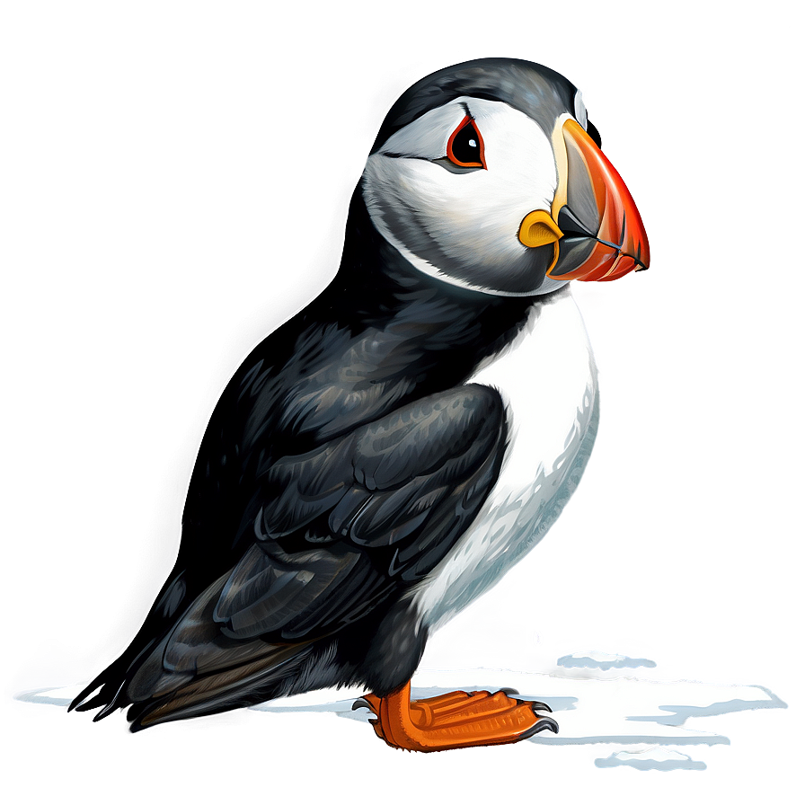 Puffin In Snow Png Scr PNG image