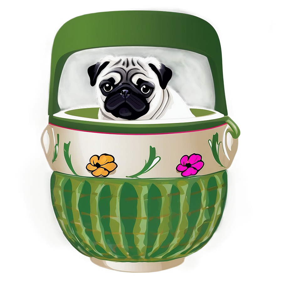 Pug In A Cup Png Ofq2 PNG image